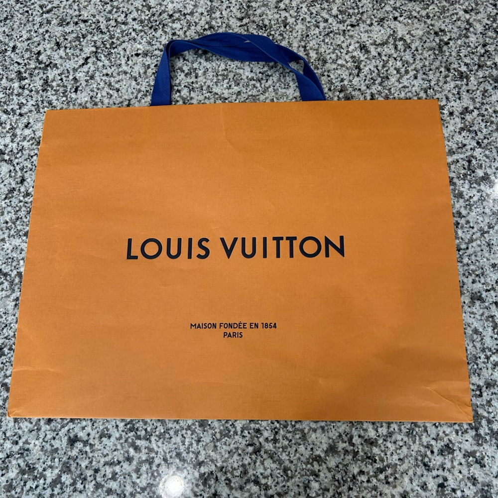 Louis Vuitton Shopping Bag with Indigo Handles